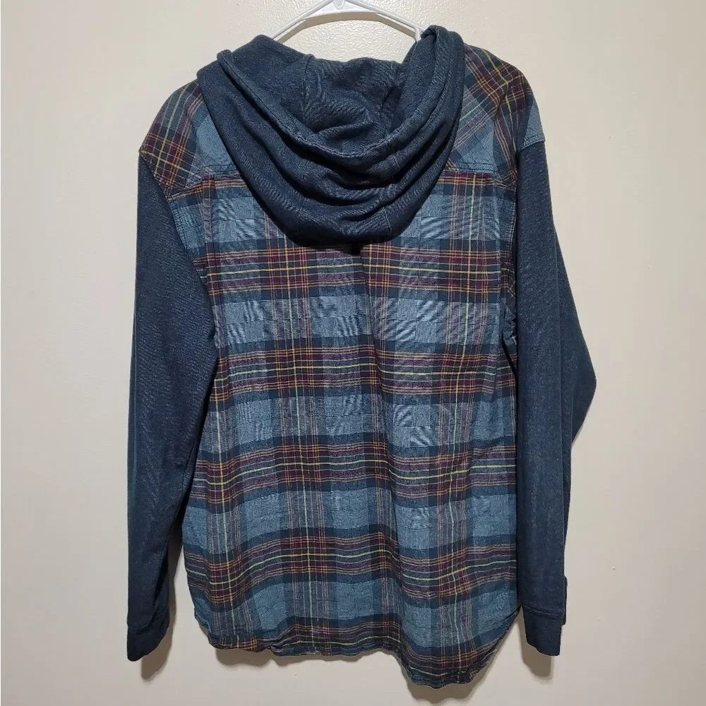 Columbia Blue and Yellow‎ Plaid Hoodie